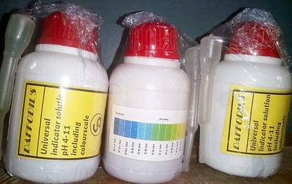daffodil's universal indicator ph indicator solution with Colour scale 100 ml Ph Test Strip