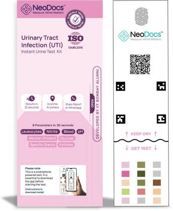 Neodocs Urinary Tract Infection Kit | Detects UTI | Instant Urine Test Kit Ph Test Strip
