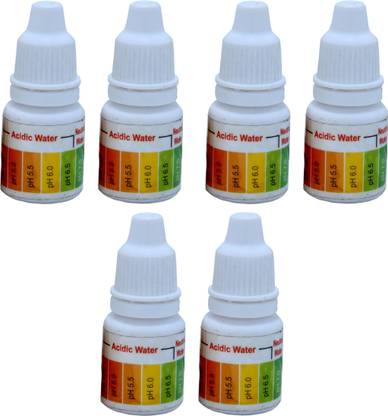 bioway 6PCS PH TESTING LIQUID SOLUTION KIT BOTTLE FOR TESTING RO/OTHER WATER Ph Test Strip