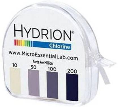 Micro Essantial Lab Hydrion Chlorine Dispenser 10-200 PPM Test Extra Roll Plus Ph Test Strip