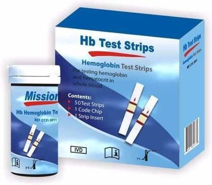 Mission HB Hemoglobin Test Strips (50 Strips) Ph Test Strip