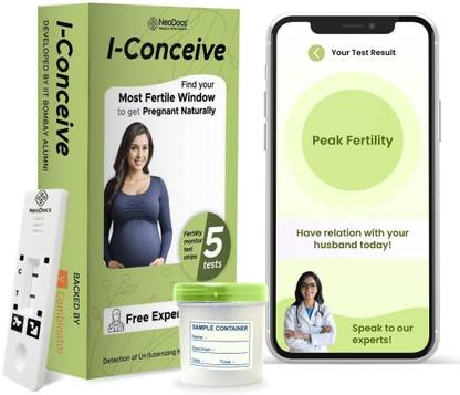 Neodocs I-Conceive Ovulation test kit for women | 5 ovulation tests + 1 pregnancy test | Ph Test Strip