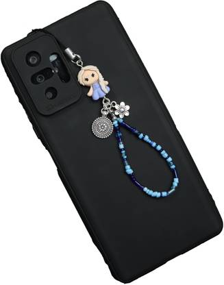 kamule Blue Kawaii Doll Pendant Beaded Mobile Phone Charm