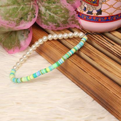 ThreadsandBeads Pearl & Flat Fimmo Beads , Green Turtle Phone Charm
