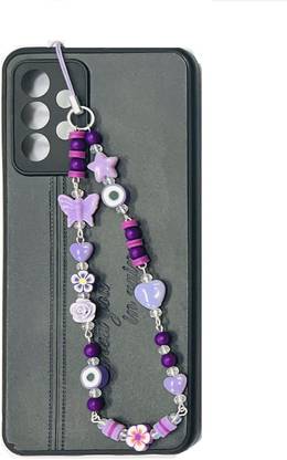 Heddz Acrylic Heart & Butterfly Beads Chain Phone Charm