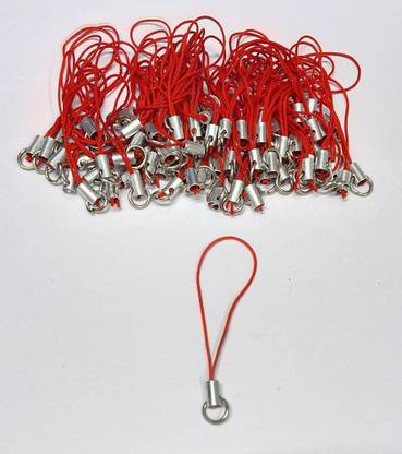 MOREL STRING ROPE CORD NYLON WITH JUMP RING CLASP FOR CELLPHONE COVER KEYRING PACK 100 Phone Charm