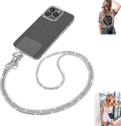 Kidoca Mobile Lanyard Crossbody Hanging Chain Holder Sling Carry iPhone Strap Brown Phone Charm