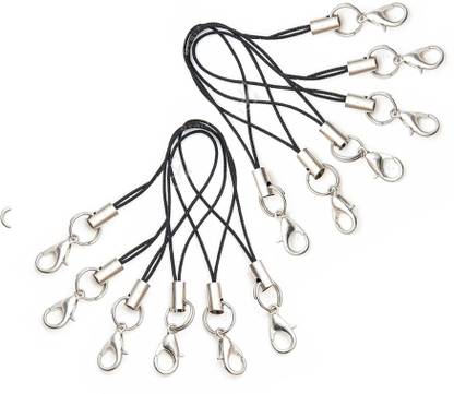 CHARMWAVES Pack of 12 Multi Use Phone Strap Charm lobster thread Ring Hook Phone Charm Phone Charm
