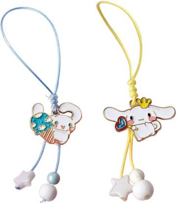 ONCRO cinnamoroll white cute chubby dog phone charms for smart phone mobile keychain Phone Charm