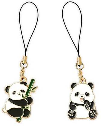 ONCRO Cute Panda Deer crystal smart hangings keyring purse bagpack necklace pendant Phone Charm