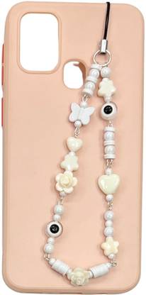Heddz White Anti- lost Lanyard for Phone/Handmade Beaded Phone Chain Phone Charm