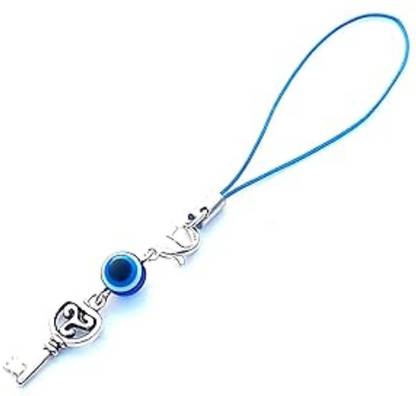 Shilpmart Round Evil Eye Phone Charm Silver KEY Evil Eye Charm Phone Charm