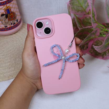 Threads & Beads Bow style mobile charm, handmade with batti stone Phone Charm
