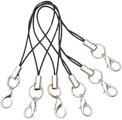 CHARMWAVES Pack of 6 Multi Use Phone Strap Charm lobster thread Ring with Hook Phone Charm