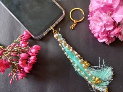 MAHA blue tessel keyring cum mobile charm Phone Charm