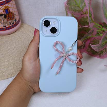 Threads & Beads Bow style mobile charm, handmade with batti stone Phone Charm