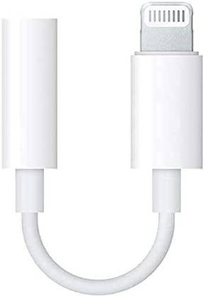 CRAYOTALK White Lightning to 3.5mm Audio Earphones Jack Adapter Phone Converter