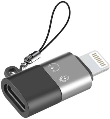 UBRONIK Grey Adapter OTG Lightning Male to Type C Female iPhone Connector Phone Converter