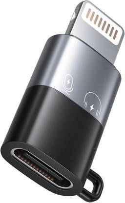 UBRONIK Grey Type C Female OTG Adapter to Lightning Male Connector iPhone Phone Converter