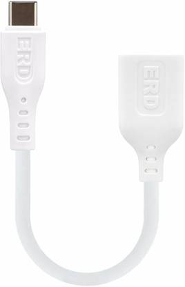 ERD White UC-206 USB A to Type-C OTG Cable for Type-C Supported Smartphone Phone Converter