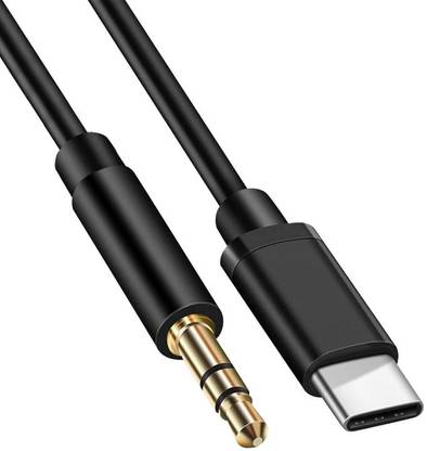 C & E Black USB C to 3.5mm Aux Audio Cable, Type C to 3.5mm Aux Cord for OnePlus 1.3 Meter Phone Converter