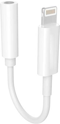 Nizix White 3.5mm Audio Jack Adapter for Lightning Devices | AUX Port Converter Phone Converter