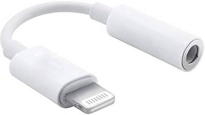 Eewe White Lightning Audio Jack Adapter | 3.5mm Converter for Music & Calls Phone Converter