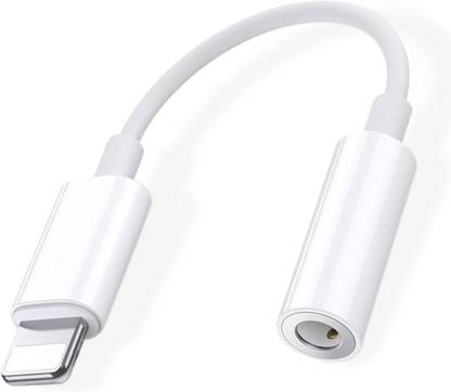 Hespa White 3.5mm AUX Adapter Cable | Lightning Audio Jack Converter Phone Converter