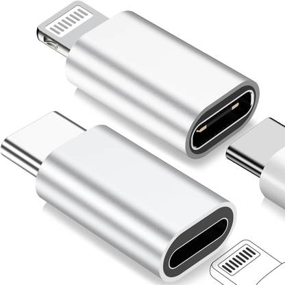 CRAYOTALK USB C to Lightning Adapter Support 27W Fast Charging & Data Sync & Lightning to USB-C Phone Converter
