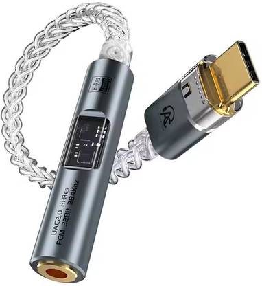 AUDIOCULAR Grey SPARK CX31993 Type C to 3.5mm Hi-Res Portable DAC, Connector Phone Converter