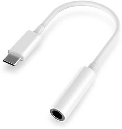 Niztech White Type C to 3.5 mm Audio Jack Headphone Converter Adapter, Connector Phone Converter