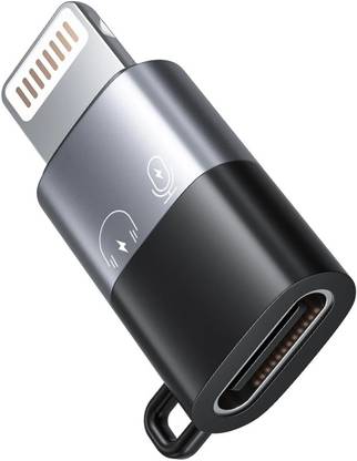 UBRONIK Grey Male Lightning Connector iPhone Adapter OTG to Type C Female Phone Converter