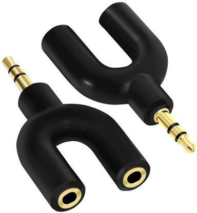 STORITE Black 3.5 mm Audio Stereo Adapter Phone Converter