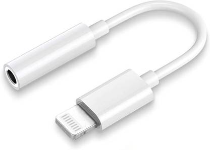 Velmi White Lightning to AUX Cable Adapter – Works with Headphones, Car Audio, Speakers Phone Converter