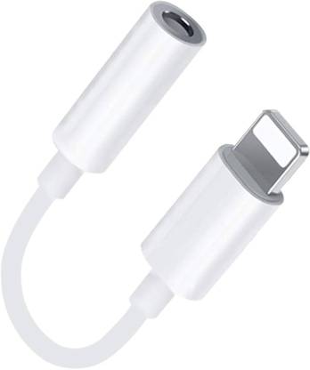 Hespa White Lightning to 3.5mm Jack Converter | Headphone AUX Adapter Phone Converter