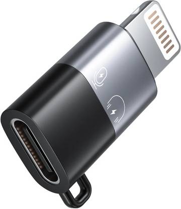 UBRONIK Grey Connector Type C Female to iPhone Lightning Male Adapter OTG Phone Converter