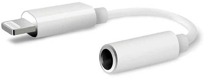 Hespa White Lightning to 3.5mm AUX Adapter | Audio Jack Converter Cable Phone Converter