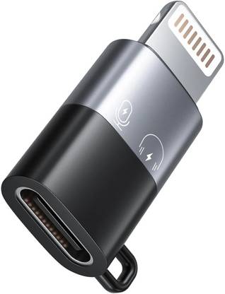 UBRONIK Grey OTG iPhone Lightning Connector Adapter to Type C Female Male Phone Converter