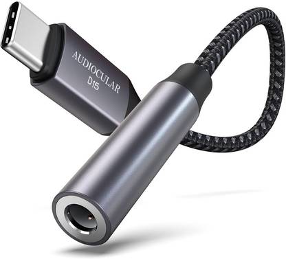 AUDIOCULAR Silver D15 ALC5686 Portable Type C to 3.5mm DAC Dongle, Connector, Mobile Audio Adapter Phone Converter