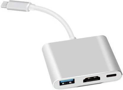 GoodsBazaar Silver TYPE C YO USB HDMI AND TYPE C Phone Converter