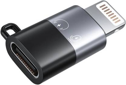 UBRONIK Grey OTG Type C Female Adapter iPhone to Lightning Male Connector Phone Converter
