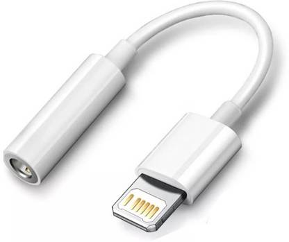 Eewe White Lightning Audio Cable Adapter | 3.5mm AUX Jack for Stereo Sound Phone Converter