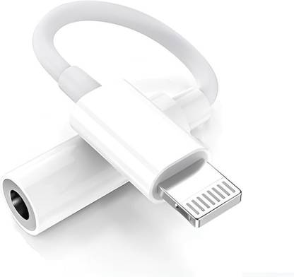 nikolve White Lightning to 3.5mm Headphone Audio Jack Convertor for All Devices Phone Converter