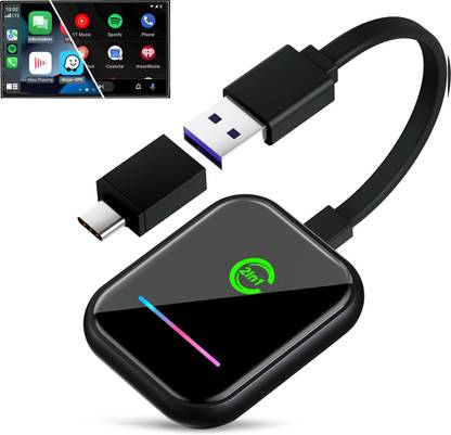 ZITRONIX Black Wireless 2 in 1 Stick for Car Android Auto Carplay Phone Converter