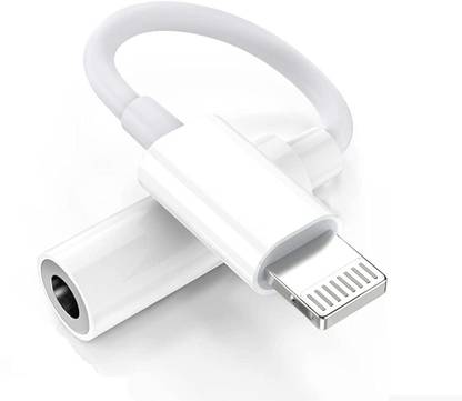 Nizix White Headphone Jack Adapter | Lightning to 3.5mm AUX Cable Converter Phone Converter