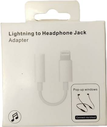 LUTENET White Original Apple iPhone / White Lightning to 3.5mm Audio Headphone Jack Adapter Phone Converter