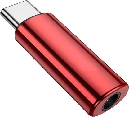 KAELAN Red Type C to 3.5mm Audio Jack Connector Stereo Jack to Type C 3.5 mm Red Phone Converter