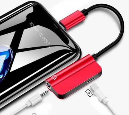 ASTOUND Red TYPE-C To 3.5mm Jack, Integrated Decoder Chip Phone Converter