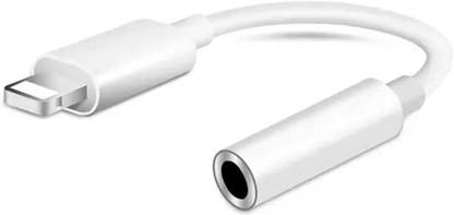 Inorvo White Lightning to 3.5mm Headphone Jack Adapter with Audio Charging Cable Splitter Phone Converter