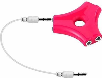 Iris Grape Red ® 6 Way Triangular Shape 3.5mm Jack Multi Headphone Earphone Audio Splitter Phone Converter
